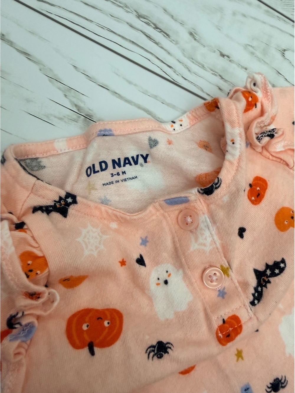 Old Navy Baby Girl 3-6M Halloween Print Cotton Sleeper - Picture 6 of 7